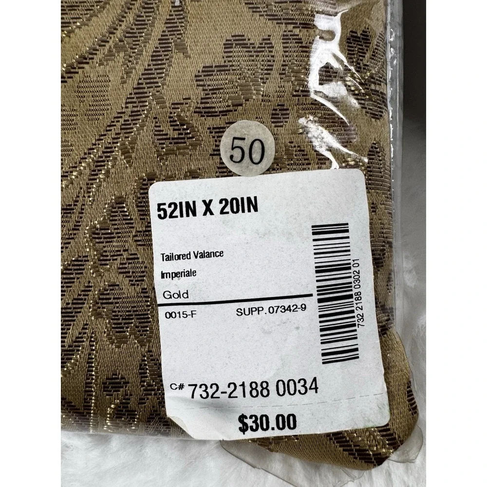 New JC Penney Gold Imperial Valance 52